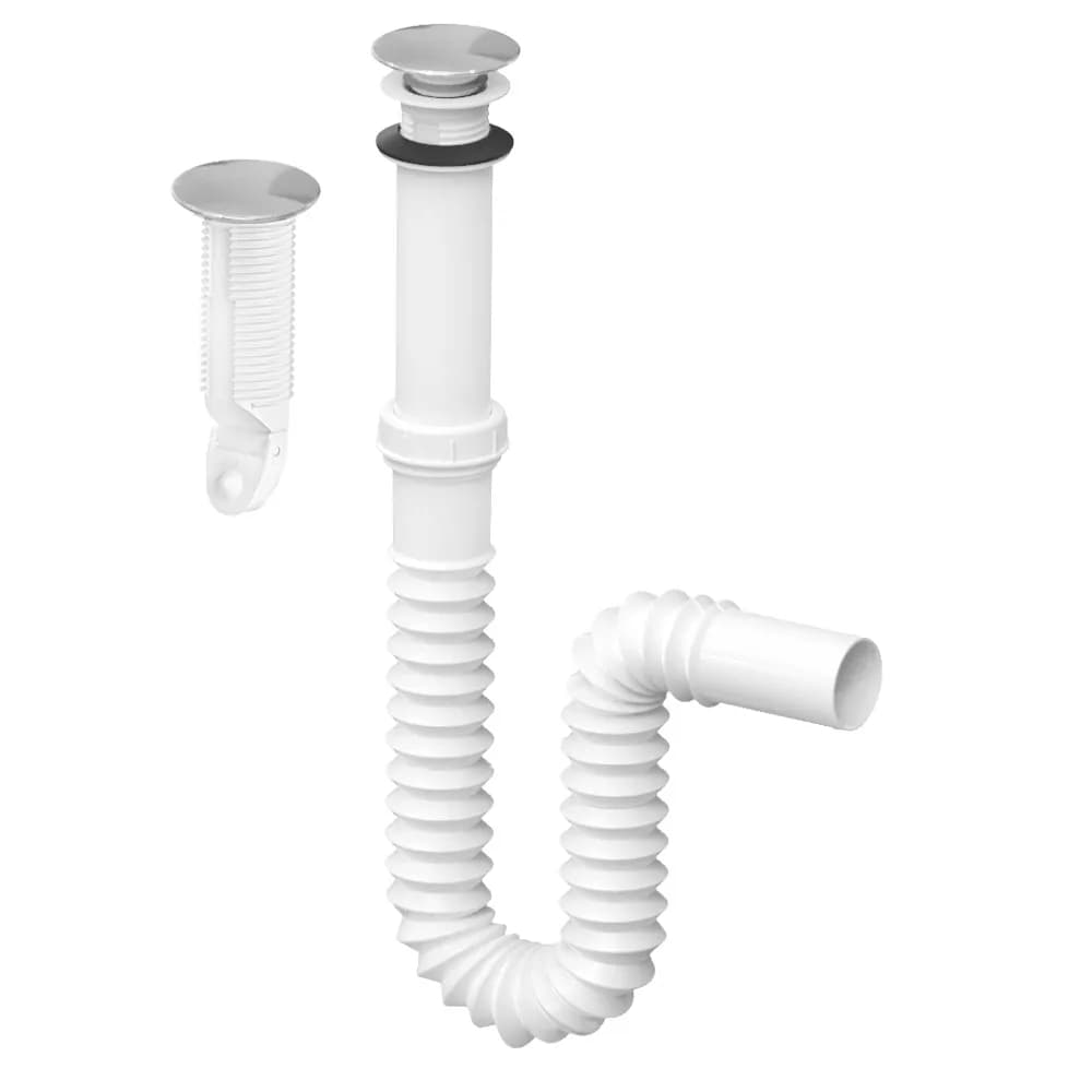 Céspol Flexible Tipo P para Lavabo con Push Button Fleximatic - 2235A