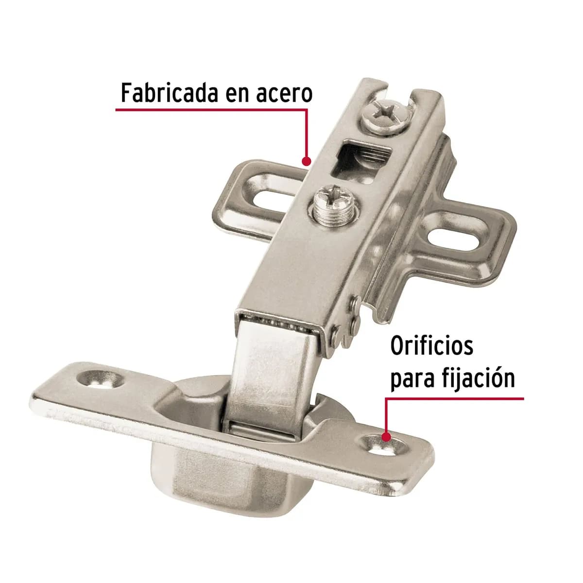 Bolsa con 2 Bisagras Bidimensionales 110° Truper - 43157