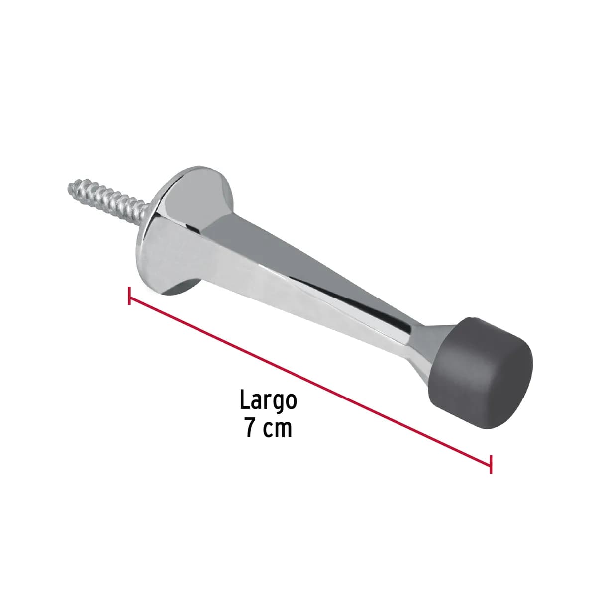 Tope Recto para Puerta Acabado Cromo Hermex - 43787