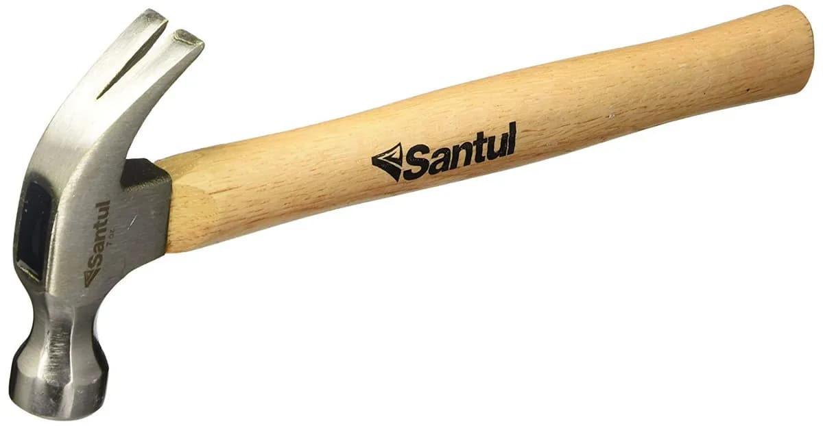 Martillo 20 oz Uña Curva con Mango de Madera Santul - 8099