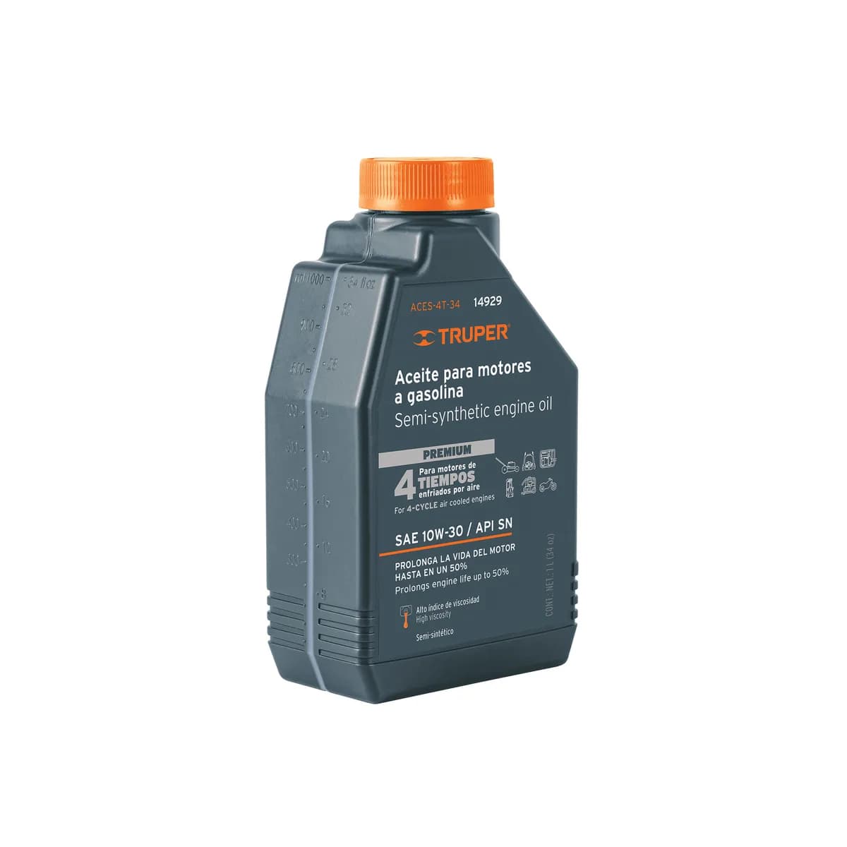 Aceite Semisintético 4 Tiempos 1 Litro Truper - 14929