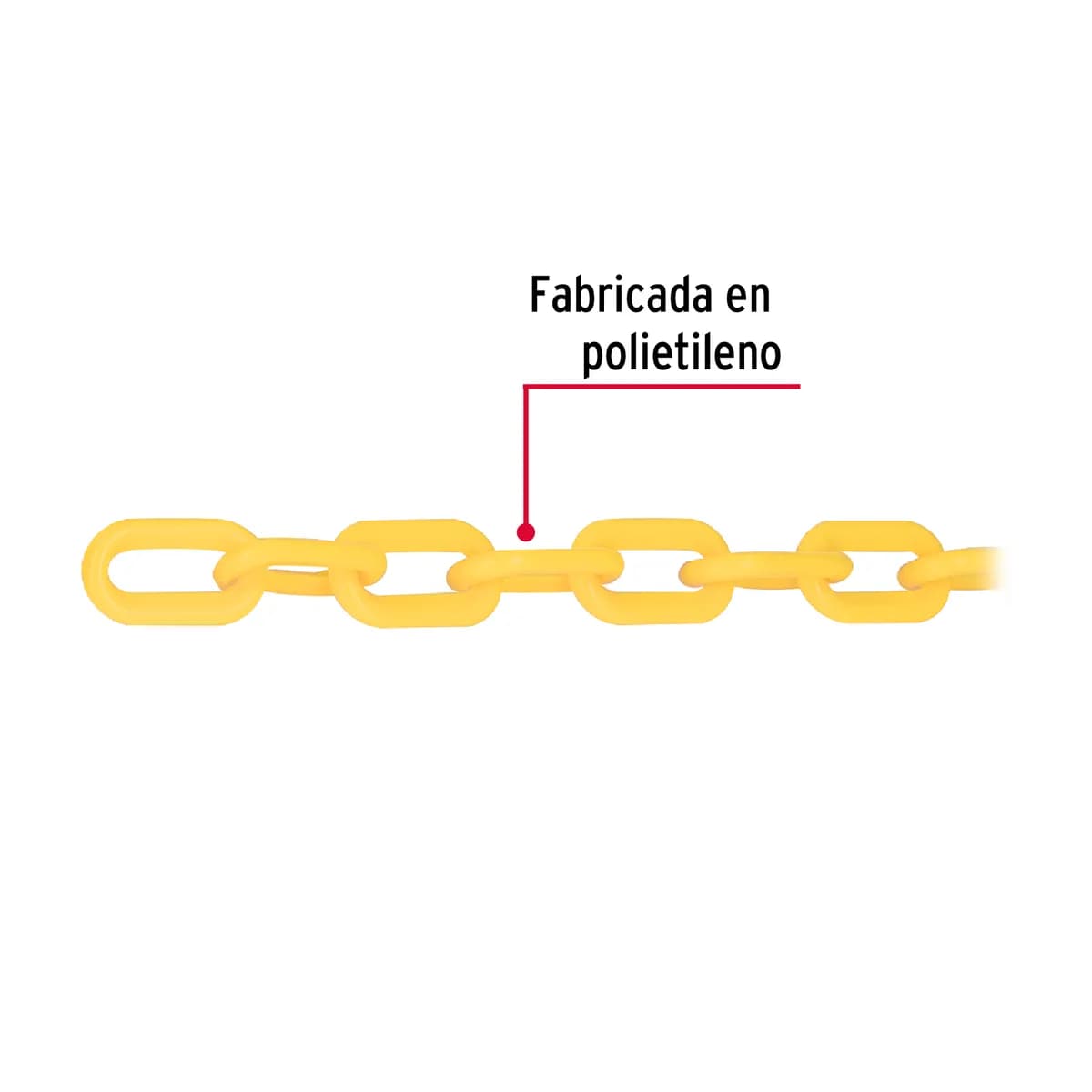 Carrete de Cadena 3/16" 5 mm 25 m Amarillo Fiero - 44172