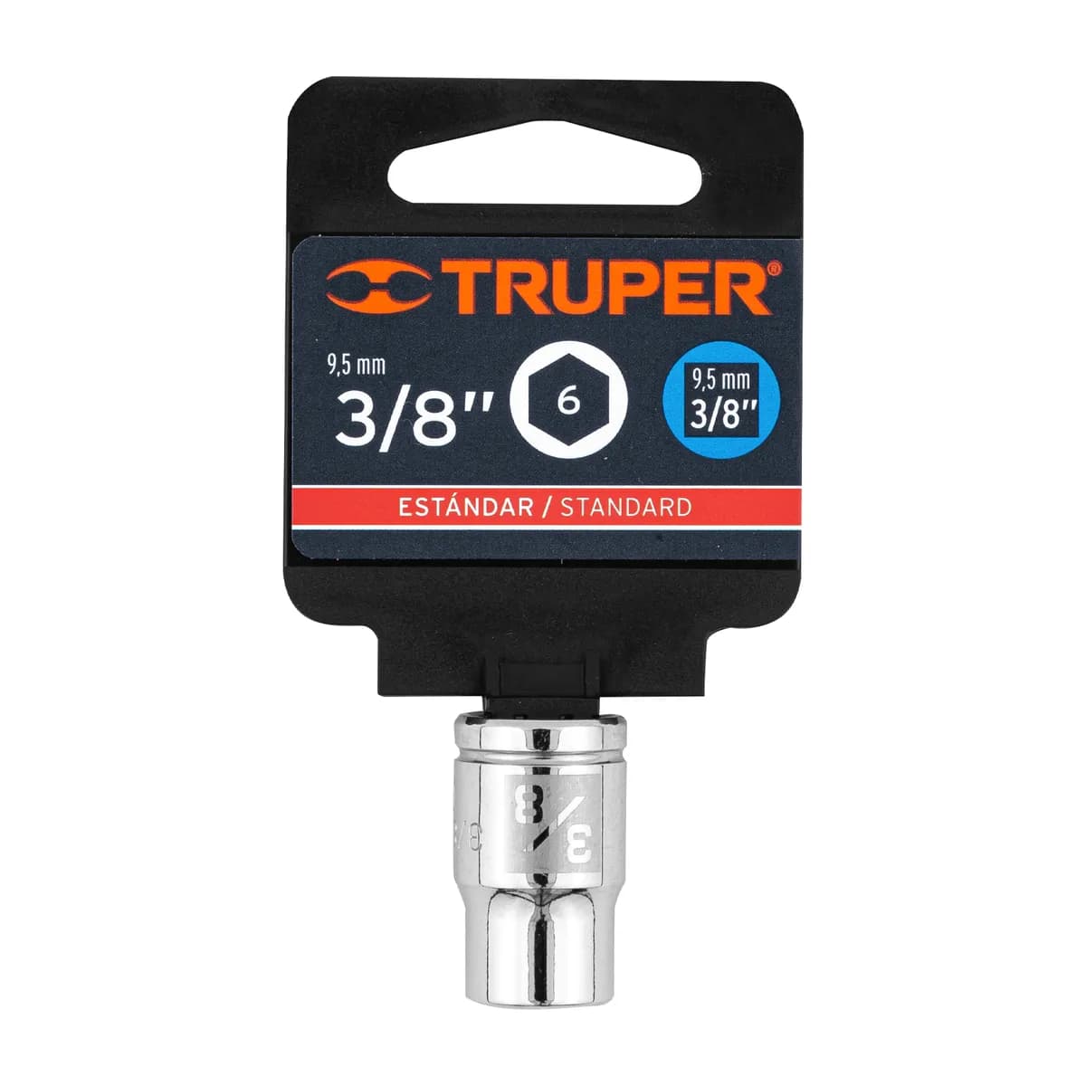 Dado de 3/8" 6 Puntas Cuadro 3/8" Truper - 13607
