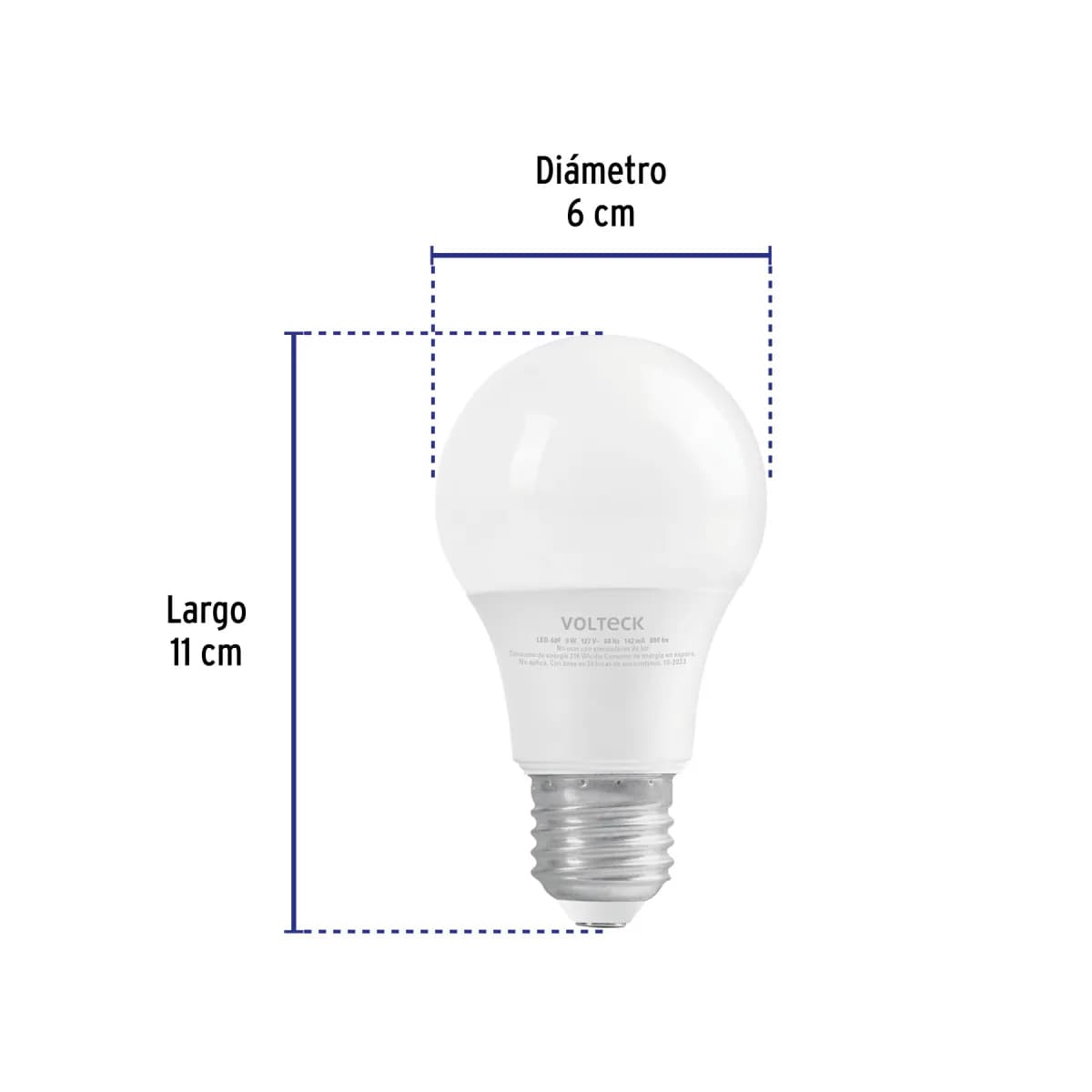 Foco LED 9 W (60 W) A19 6500 K 800 lm en Blíster Volteck - 46858
