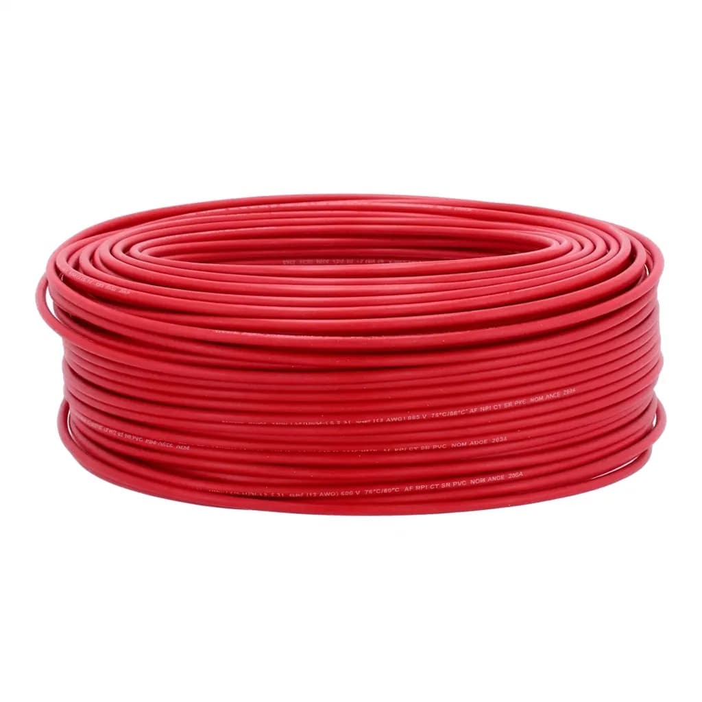 Cable THW Calibre 12 Rojo Argos por Metro Fase NOM