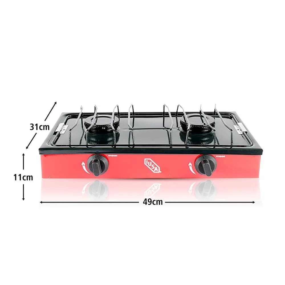 Parrilla de 2 Quemadores PS2Q Roja IUSA - 604973