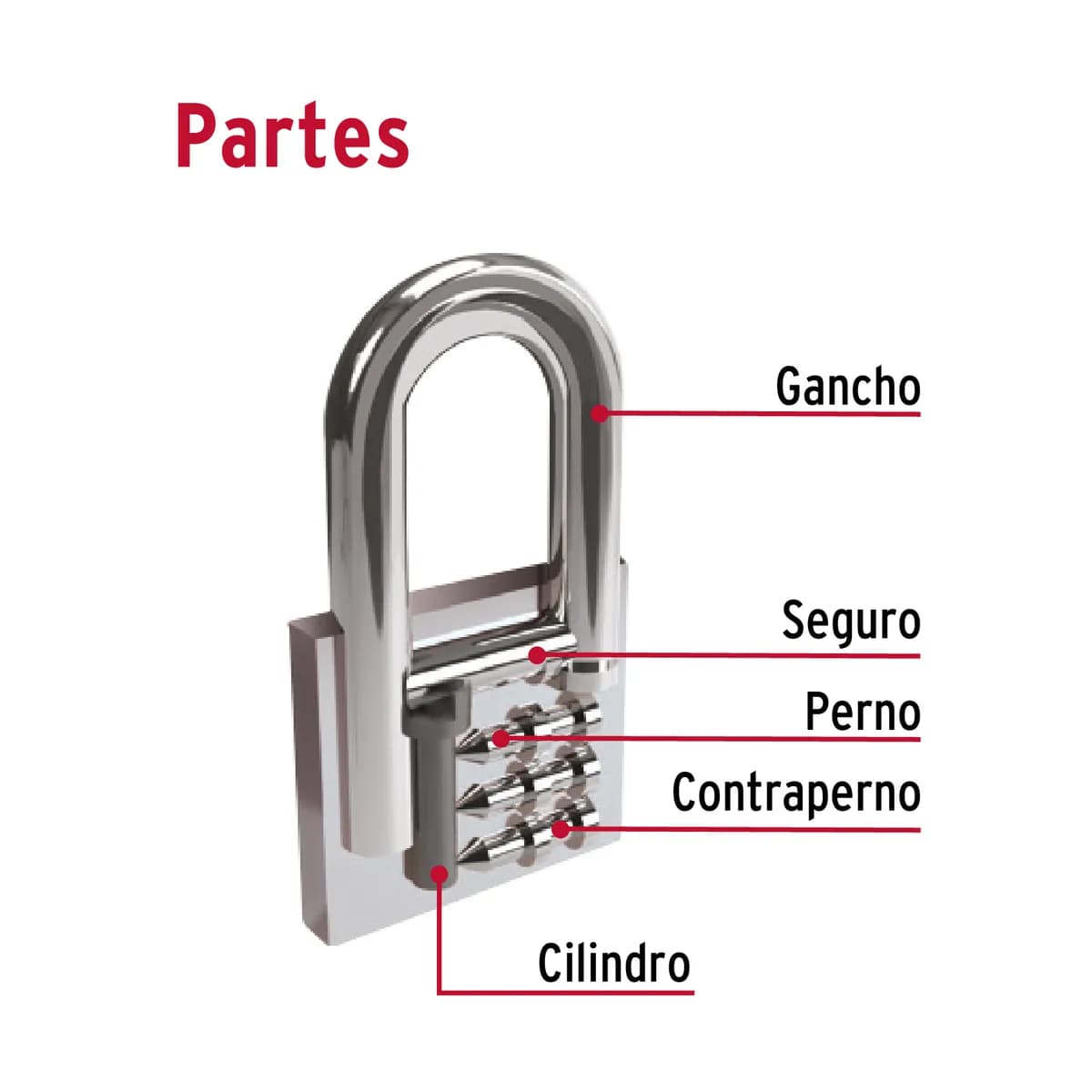 Candado de Hierro 32 mm Hermex - 43792
