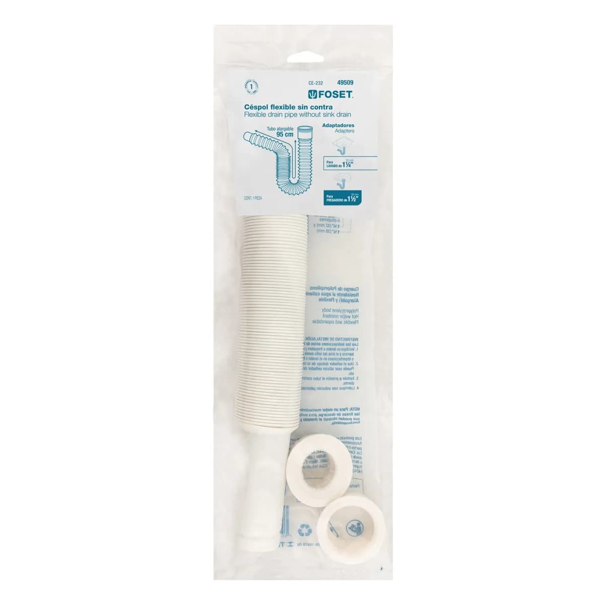 Céspol Flexible de Polietileno para Lavabo y Fregadero Foset - 49509