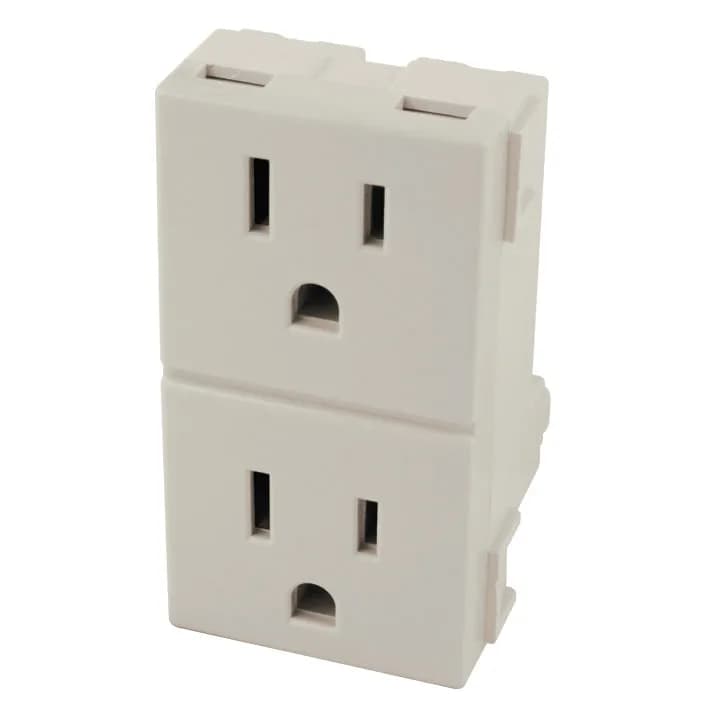 Contacto Dúplex Oculto Aterrizado 127V/15A Blanco AKSI - 118326