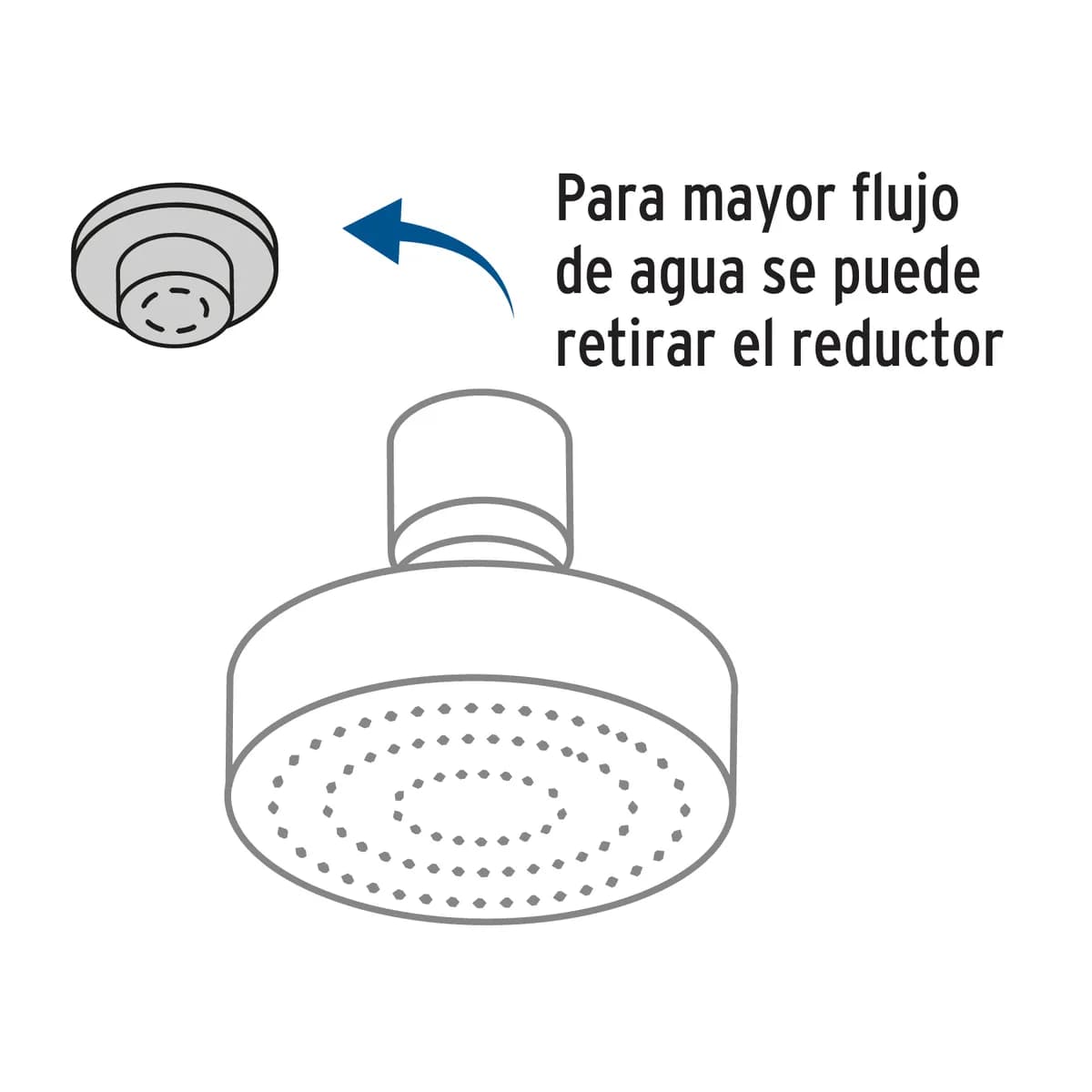 Regadera Redonda 4 1/4" con Brazo y Chapetón Foset - 45067
