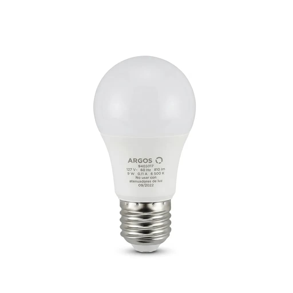 Lámpara LED 9W 6500K Argos Foco Ahorrador Luz Fría