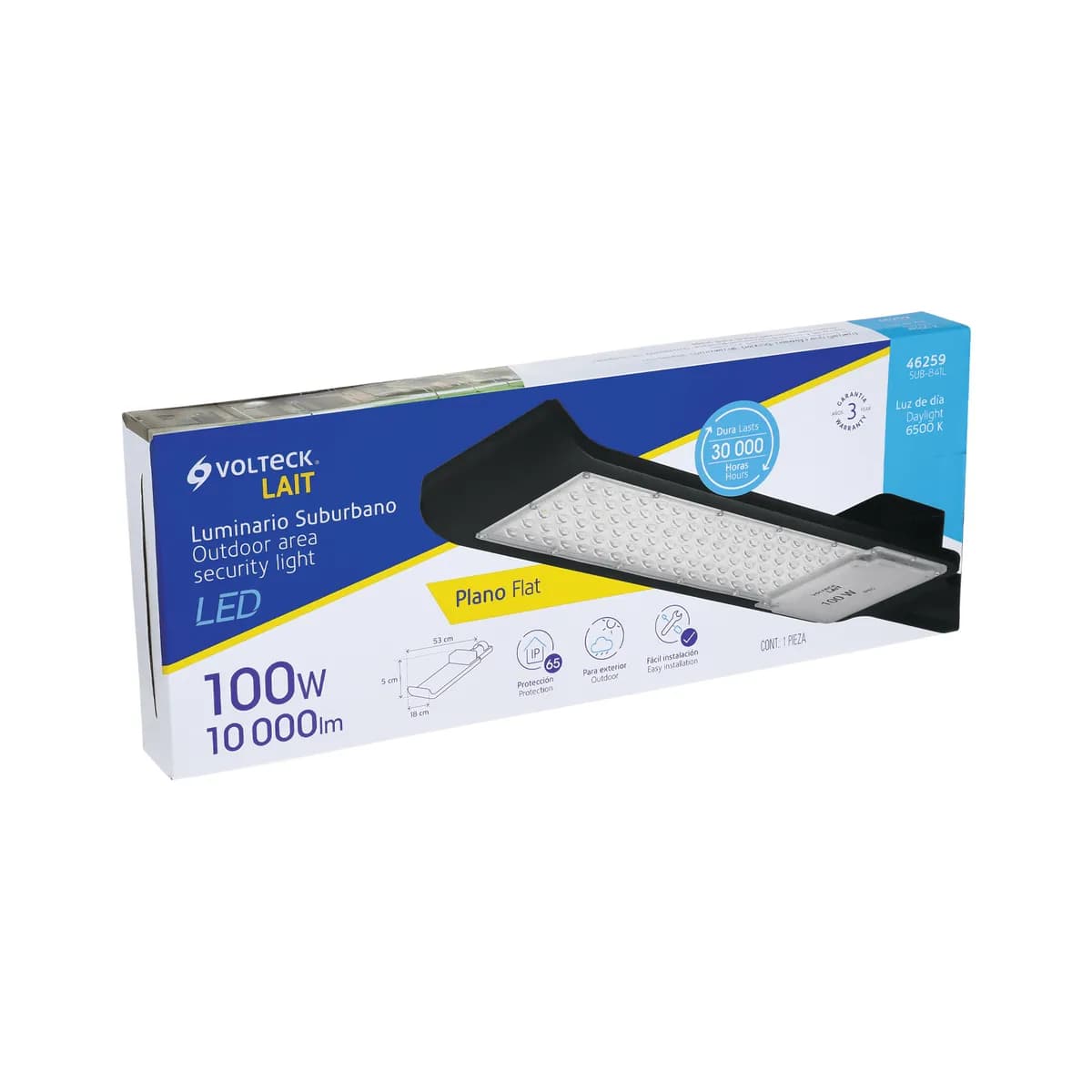 Luminario Suburbano LED 100 W 6500 K Plano Volteck - 46259