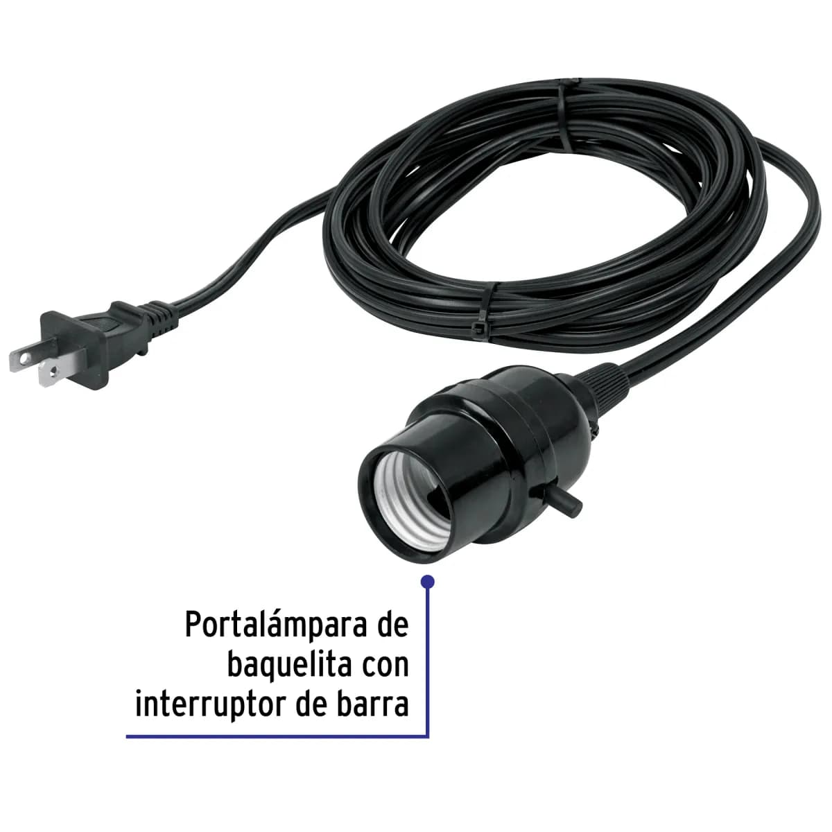 Portalámparas con Cable de 4 m Volteck - 47142