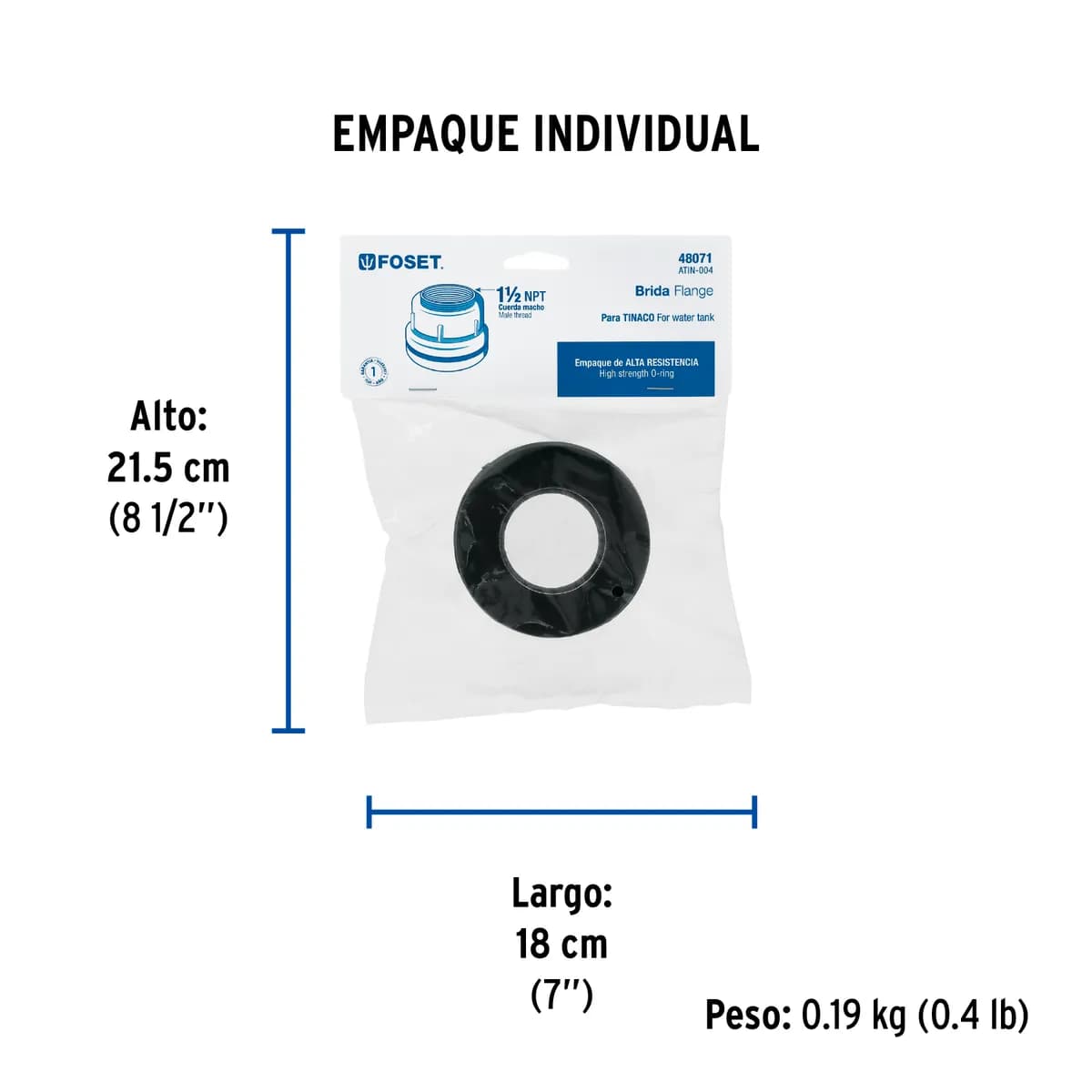 Brida de Polipropileno para Tinaco 1-1/2" Foset - 48071