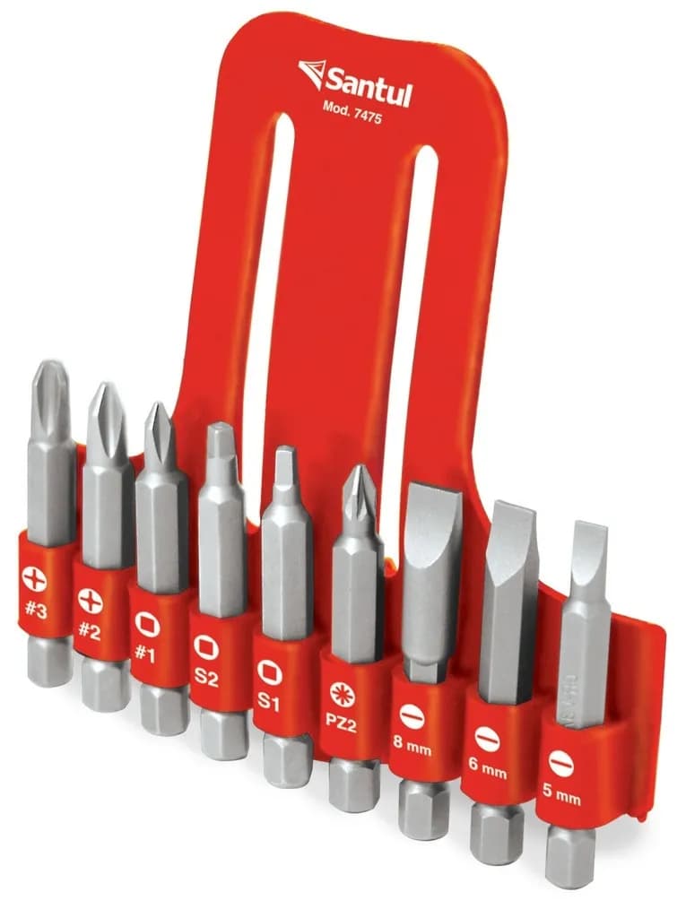Juego de 9 Puntas Combinadas para Desarmador 2" Santul - 7475
