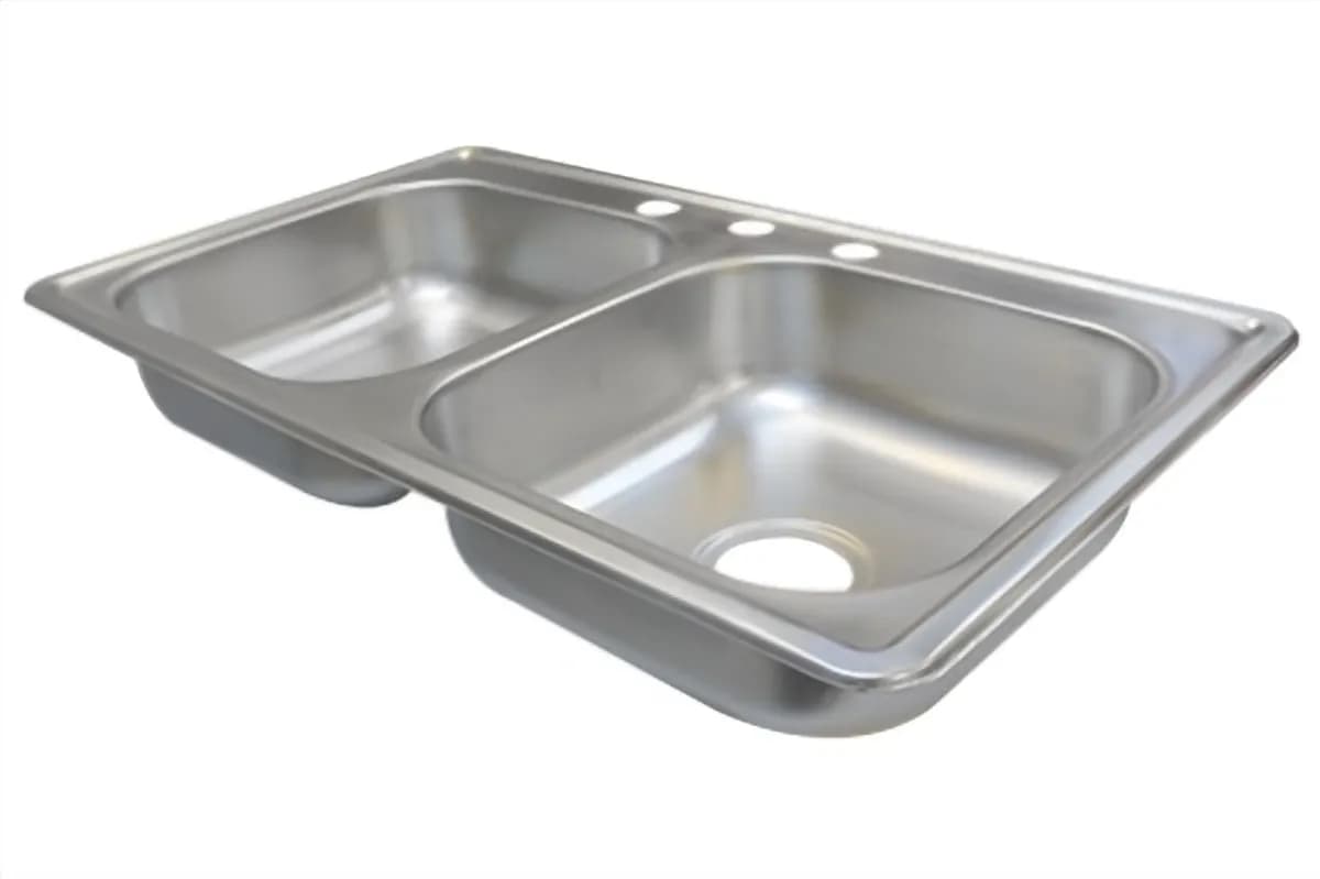 Tarja Doble de Acero Inoxidable Calibre 22 84x84 cm MEER - TD8448