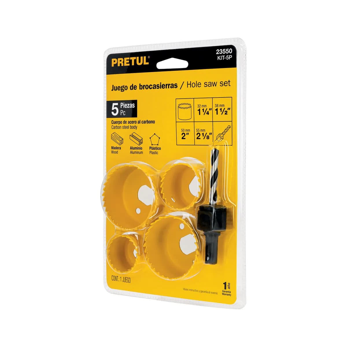 Juego de Brocasierras 5 Piezas Pretul KIT-5P - 23550