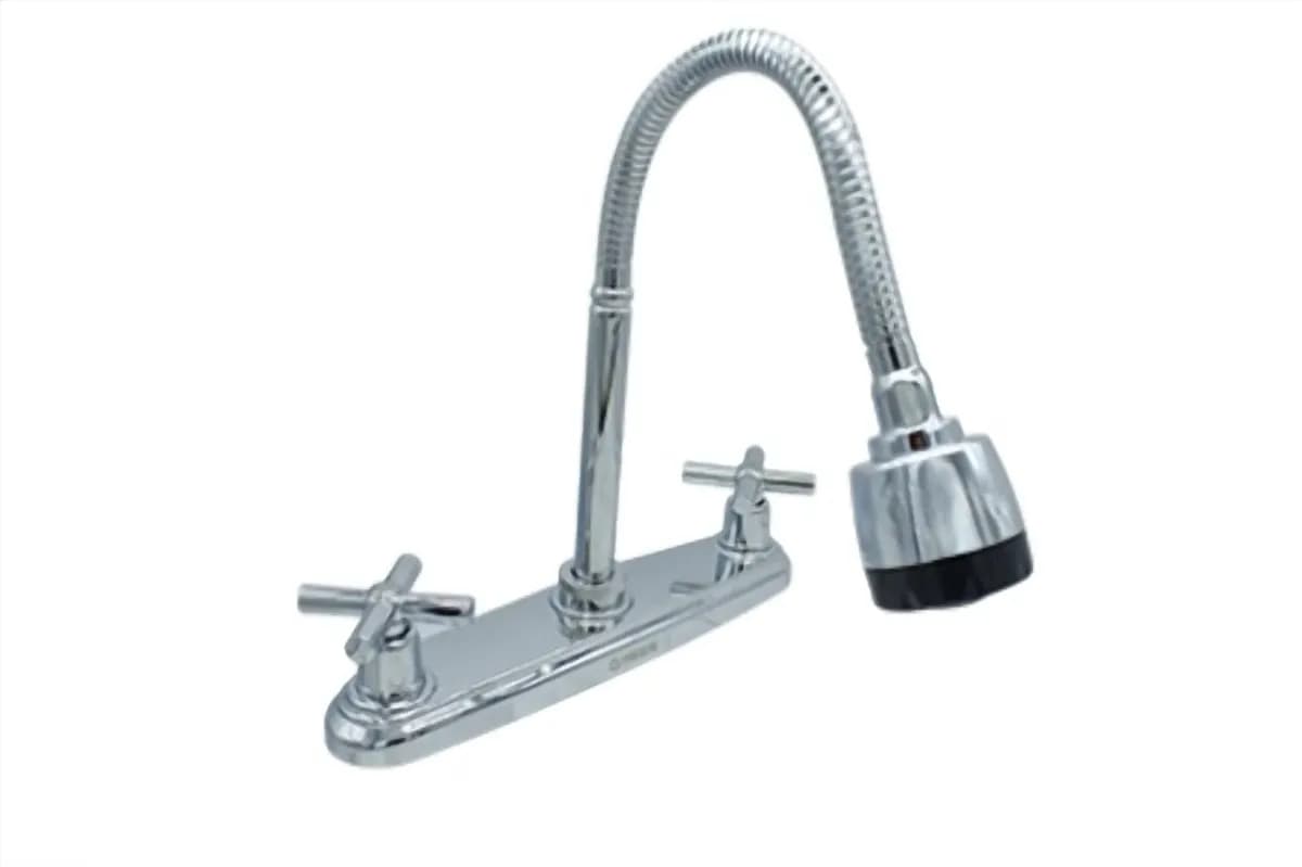 Mezcladora para Fregadero Cruceta con Cuello Flexible MEER - MZF8121FC