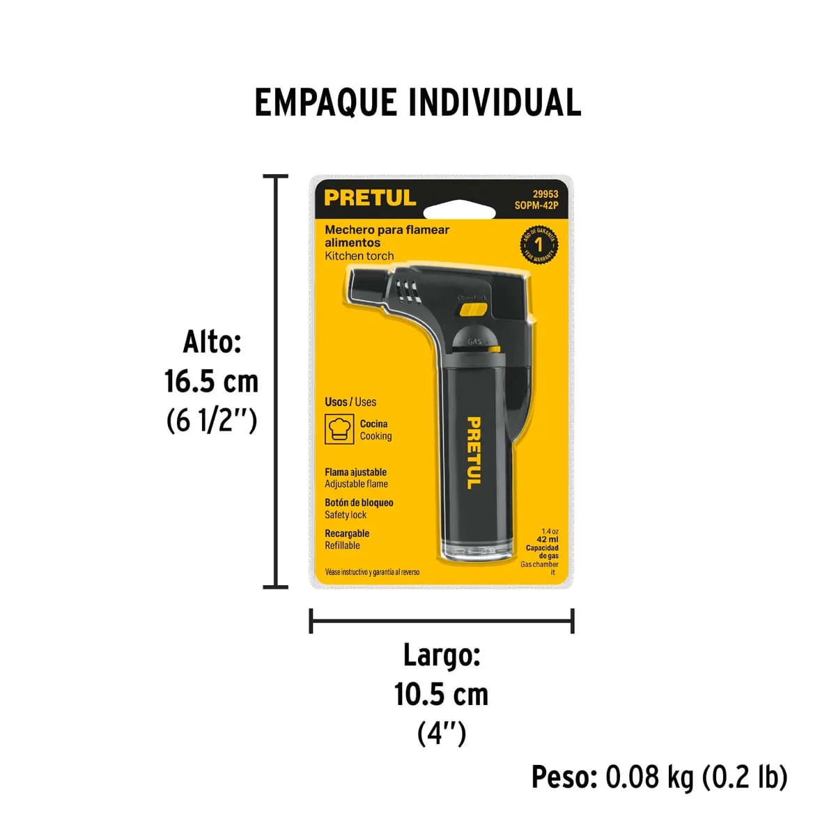 Mechero Recargable 42 ml Pretul - 29953
