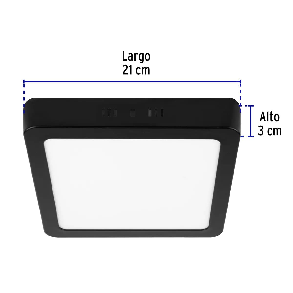 Luminario LED de Plafón 18 W Cuadrado Negro Volteck - 47417