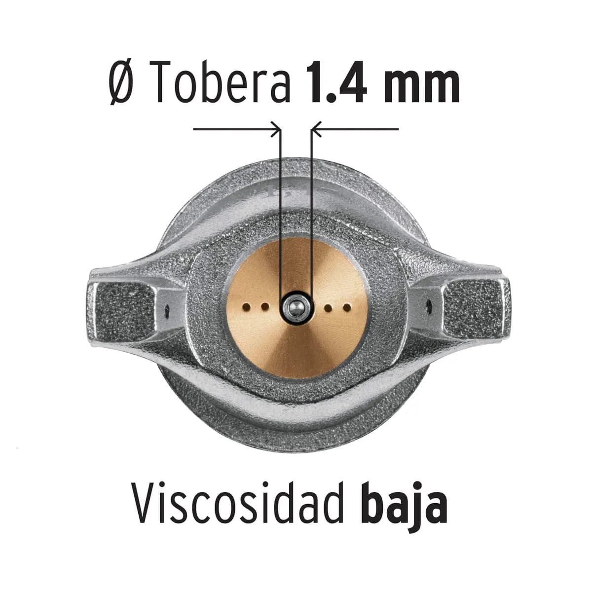 Pistola para Pintar LVMP con Vaso de Aluminio 1.4 mm Truper - 11095