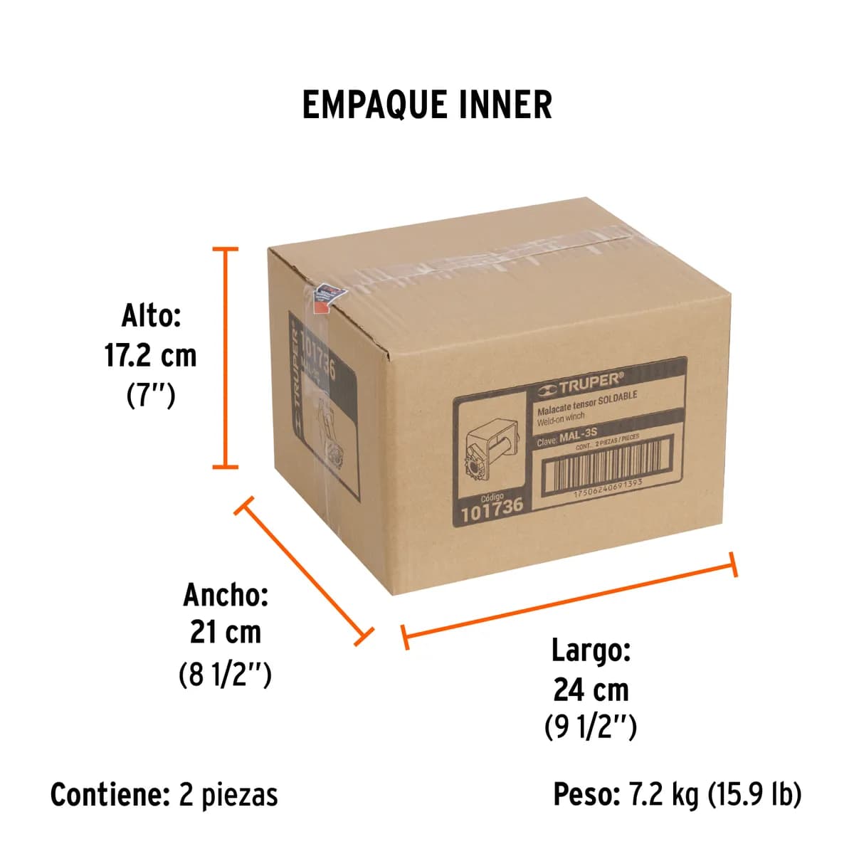 Malacate Soldable para Banda de 4" Truper - 101736