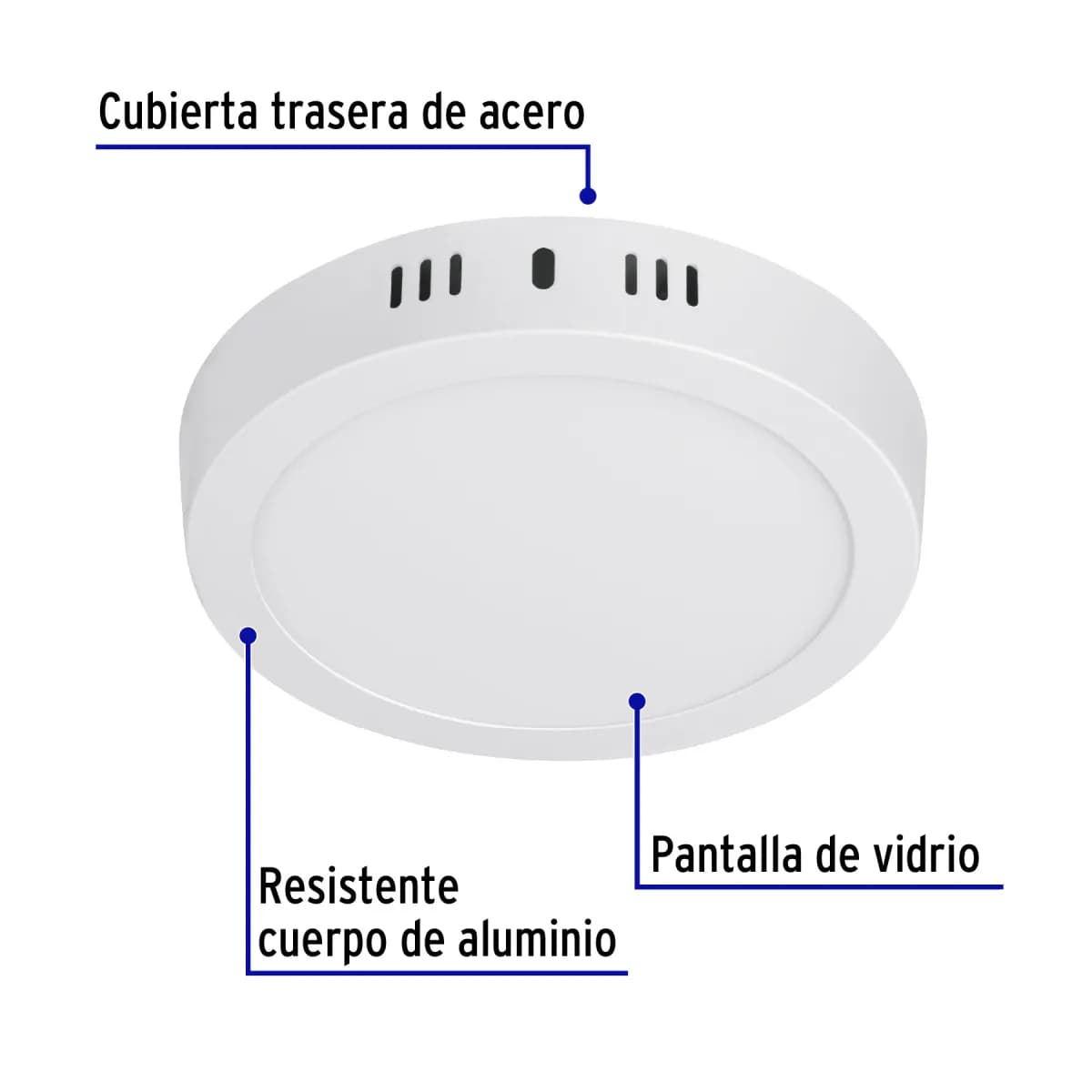 Luminario LED Redondo Blanco 6500 K 12 W Volteck - 46713
