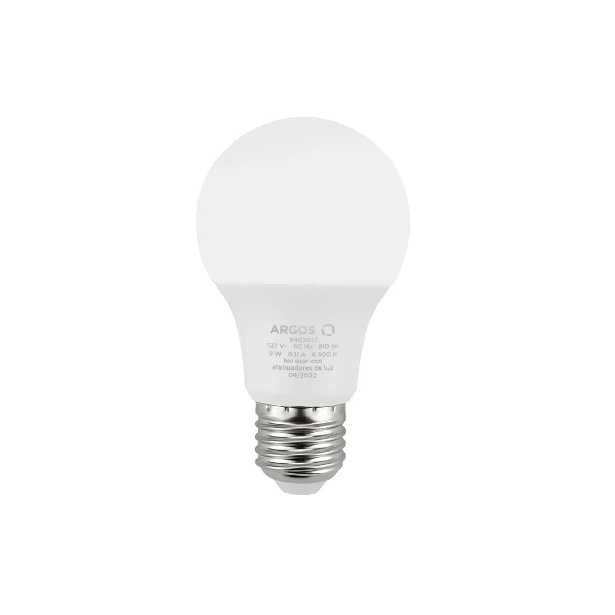 Lámpara LED 9W 6500K Argos Foco Ahorrador Luz Fría