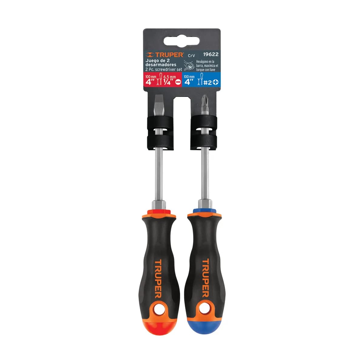 Juego de Desarmadores 1/4" x 4" DUO-1/4X4B Truper - 19622