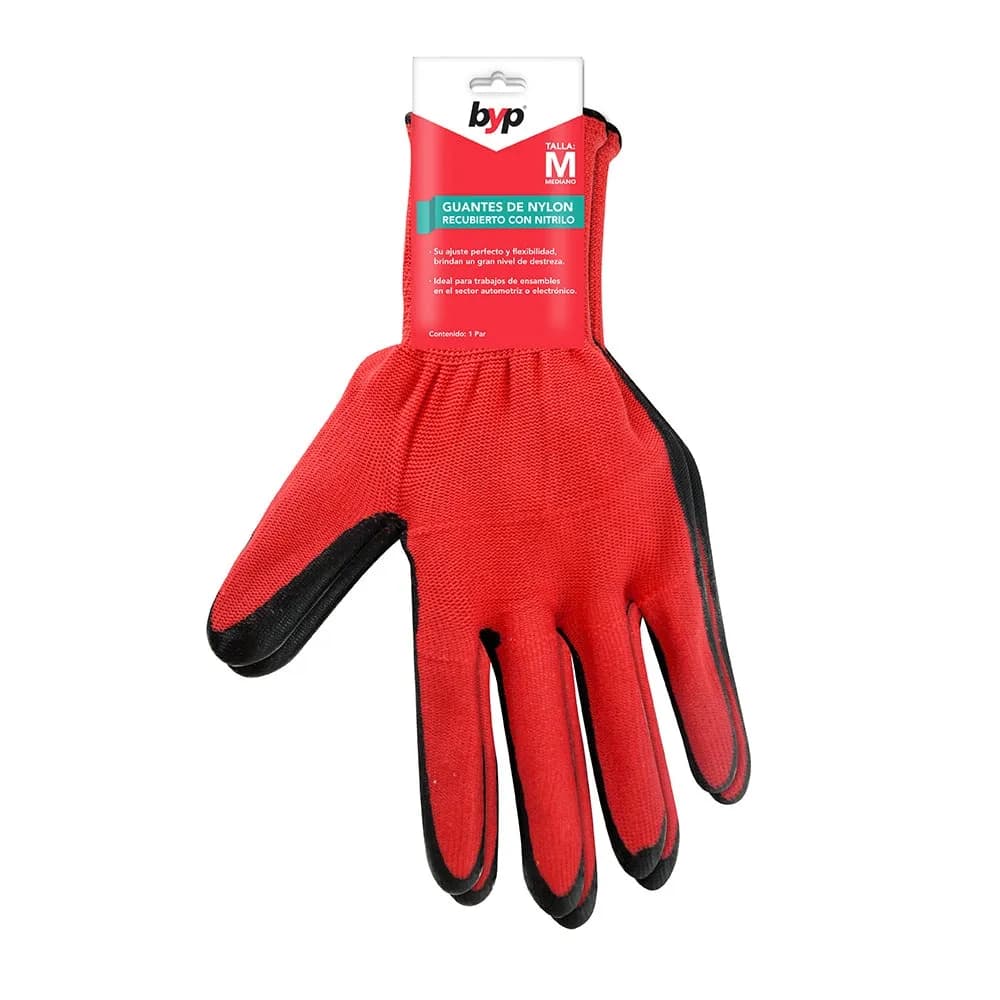 Guantes de Nylon con Recubrimiento de Nitrilo BYP - GNN08