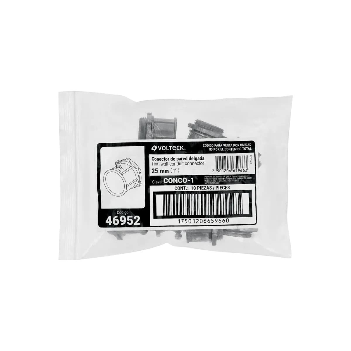 Conector Conduit 1" Volteck - 46952