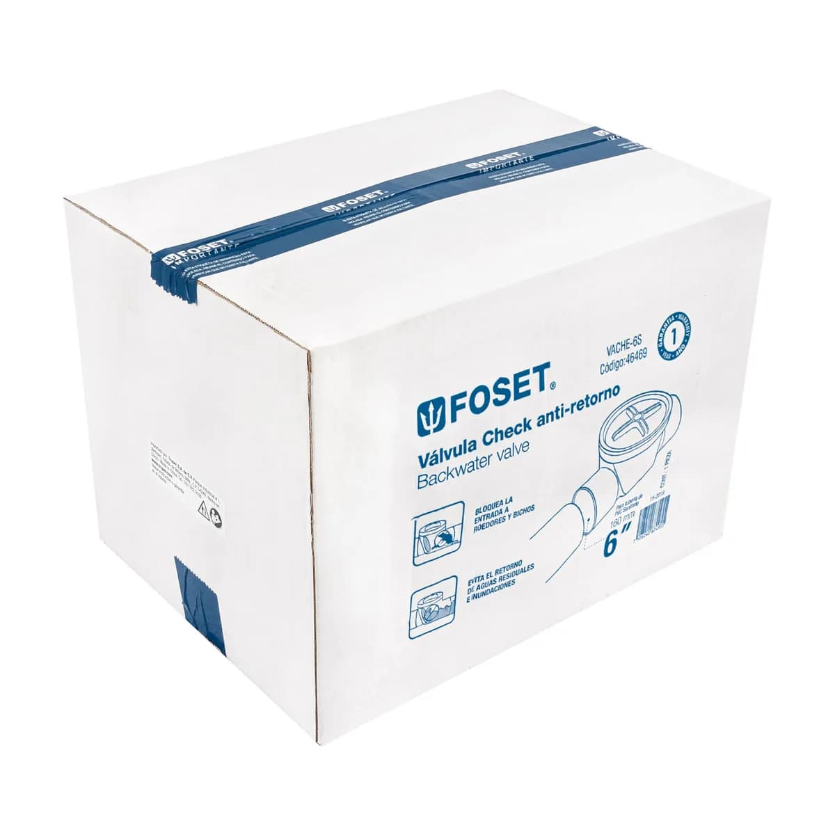 Válvula Antirretorno de ABS 6" Foset - 46469