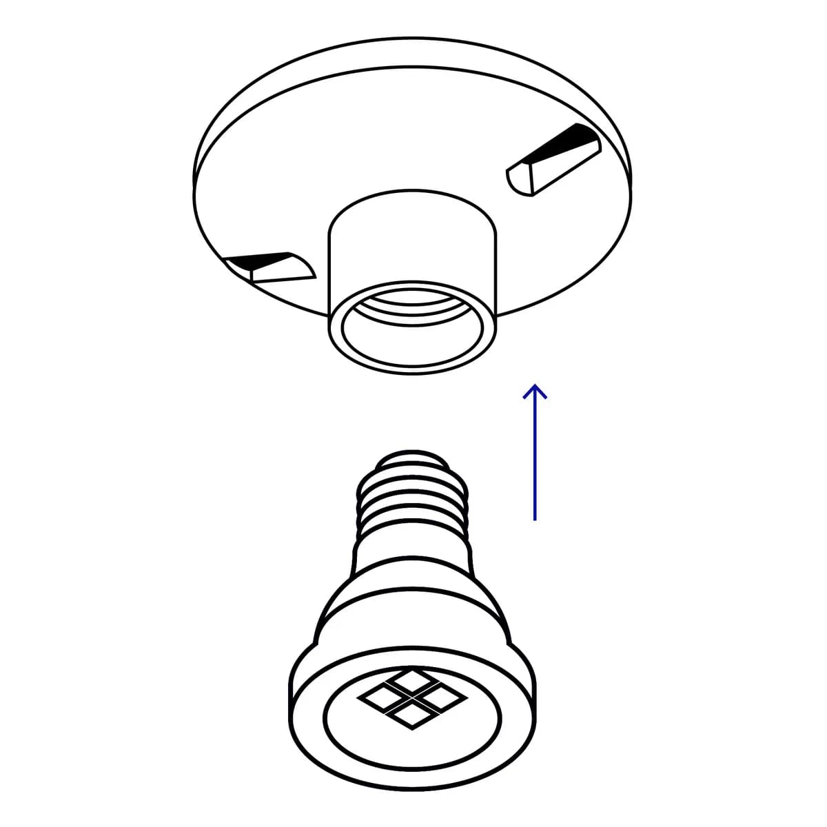 Portalámpara 4" de Baquelita Volteck - 46520