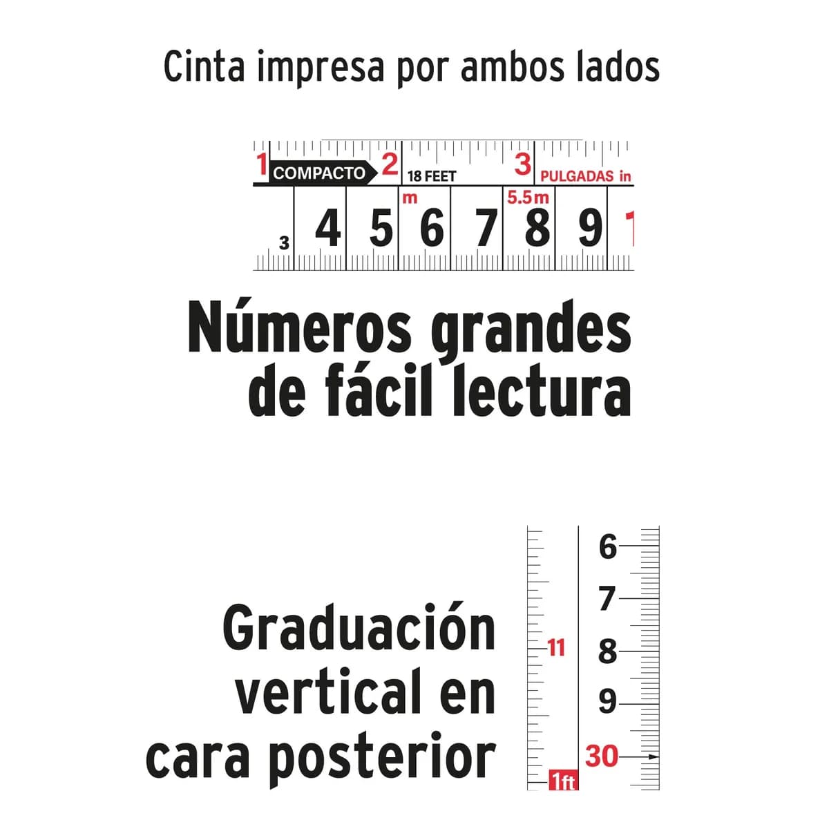 Flexómetro Compacto Contra Impactos 5 m Truper - 12772