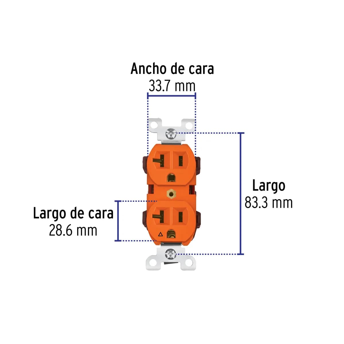 Contacto Dúplex con Tierra Aislada 20 A Línea ST Truper - 48022