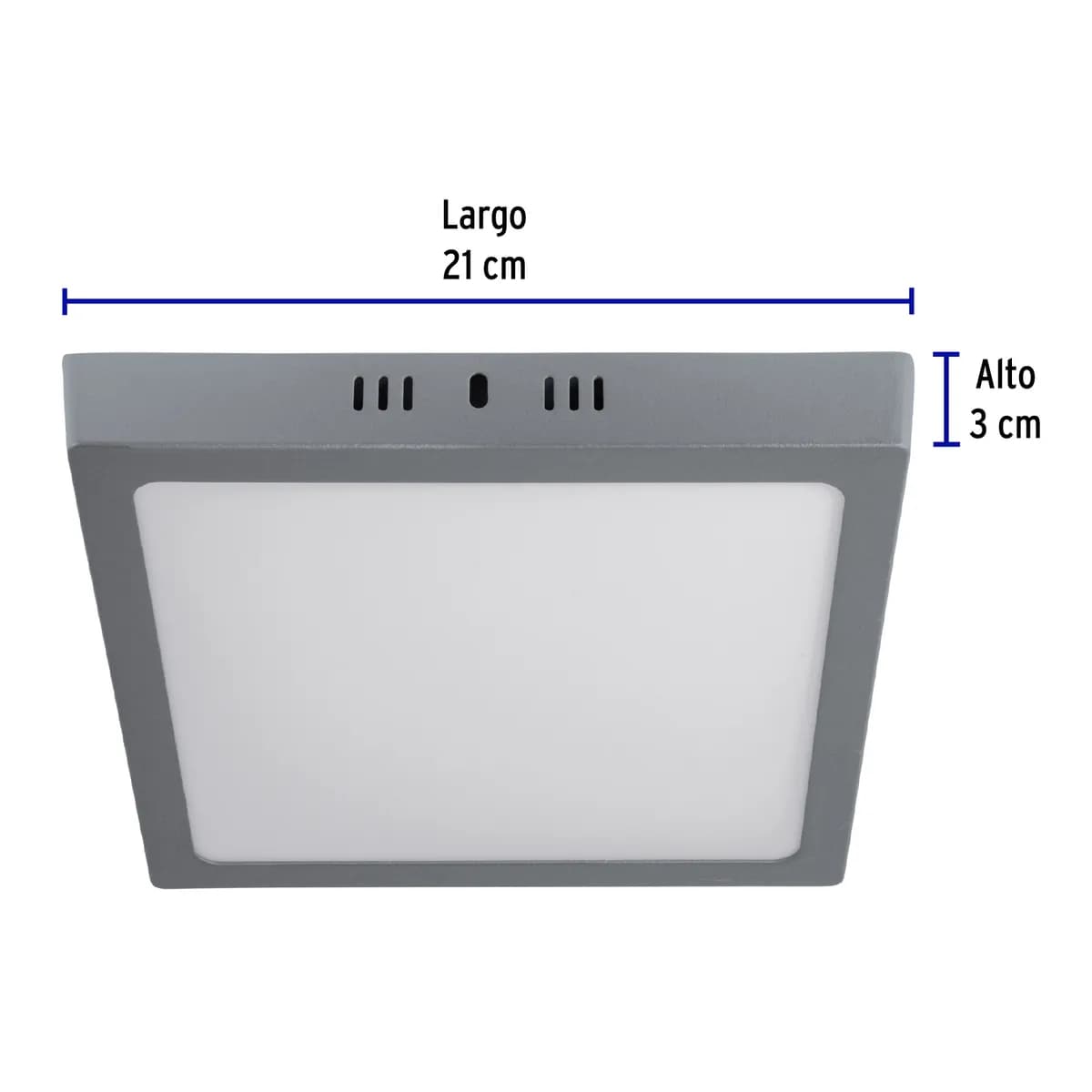 Luminario LED de Plafón 18 W Cuadrado Gris Volteck - 47448