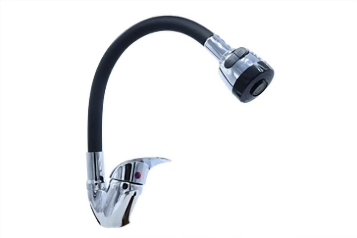Monomando para Lavabo y Fregadero con Cuello Flexible Negro MEER - MZM8203F