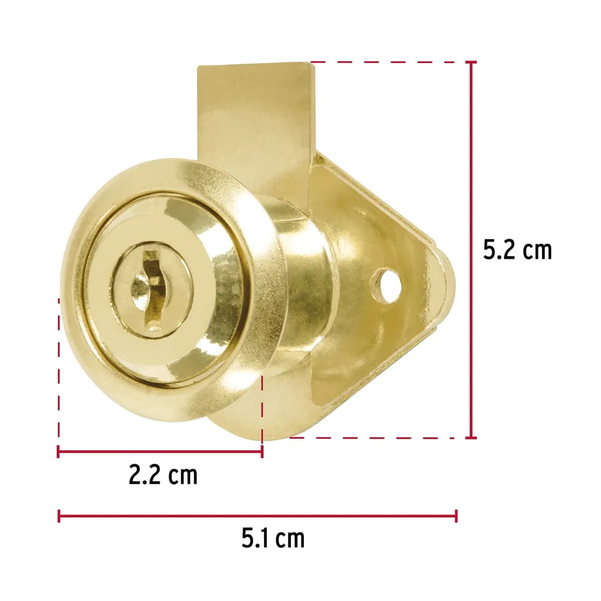 Cerradura para Mueble MOD-21 Latón Hermex - 23505