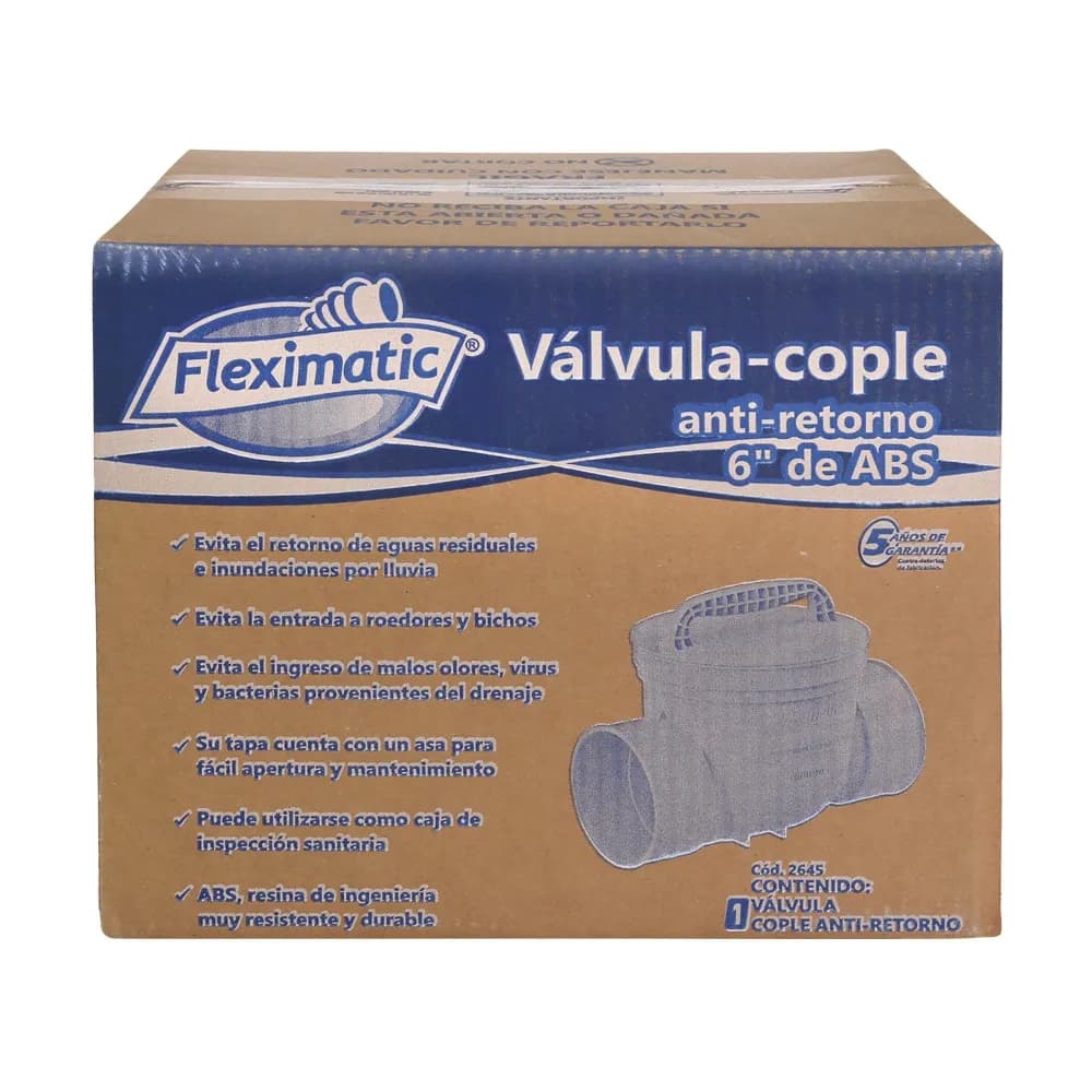 Válvula Cople Antirretorno de 6" ABS Fleximatic - 2645