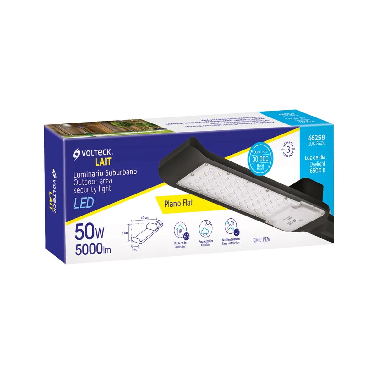 Luminario Suburbano LED 50 W 6500 K Plano Volteck - 46258