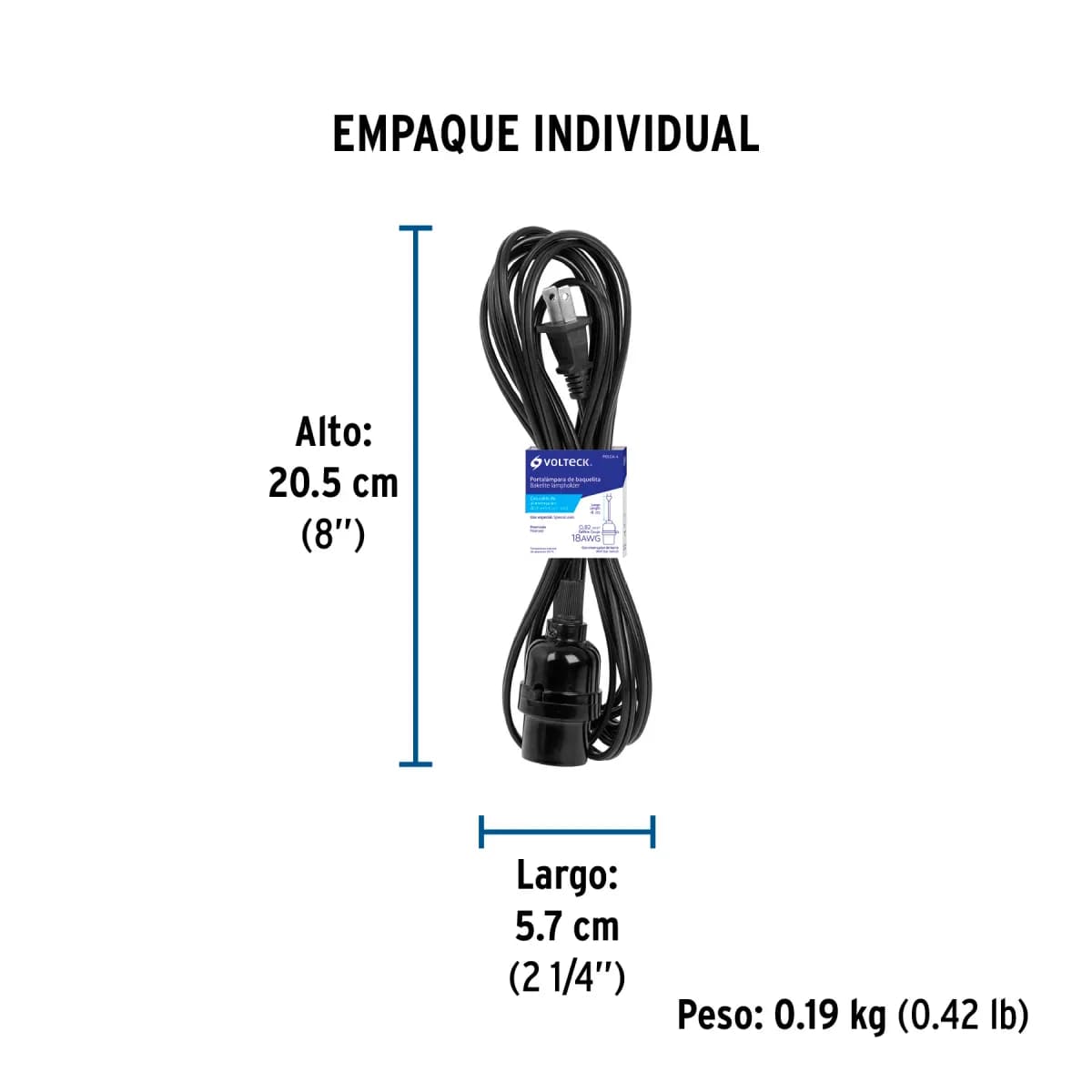 Portalámparas con Cable de 4 m Volteck - 47142