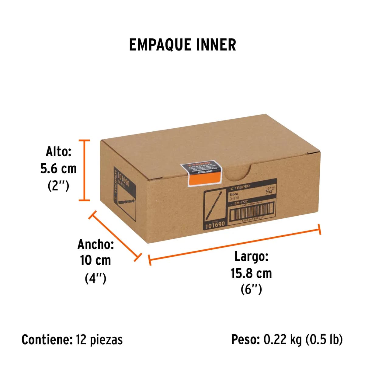Broca con Punta Centradora para Madera 7/32" Truper - 101690