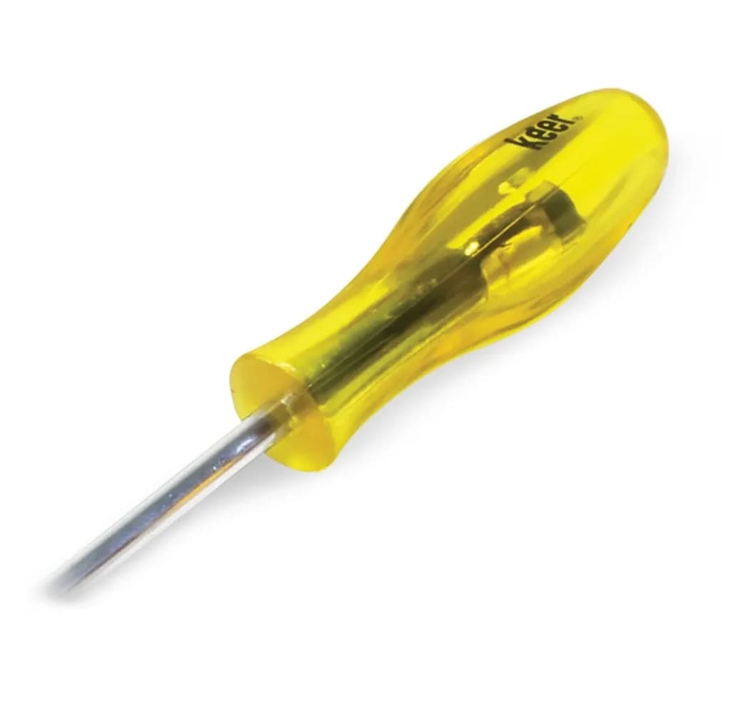 Desarmador Plano 1/4" x 4" Mango Transparente SANTUL - 6662