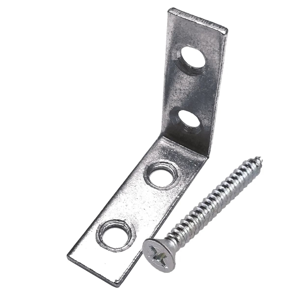 Set de 4 Escuadras Esquineras 25 x 15 mm con 16 Tornillos AKSI - 106611