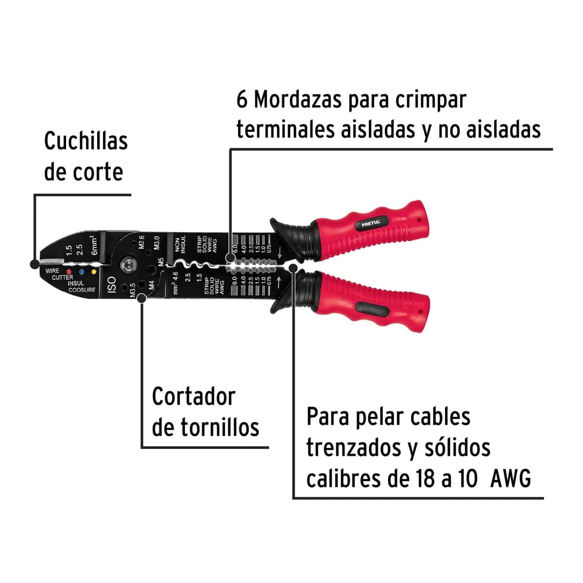 Pinza Pelacables 9" Pretul - 22710