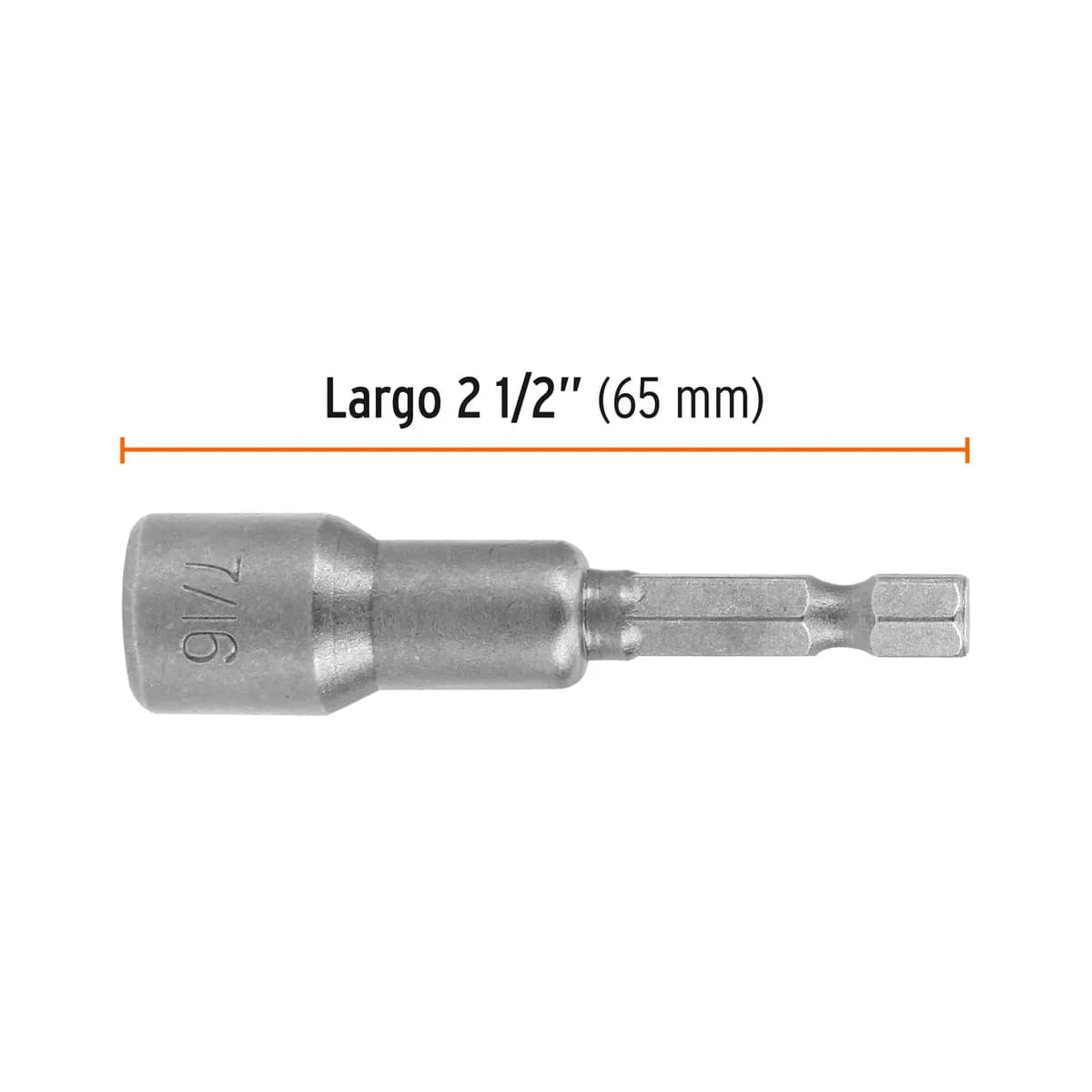 Estuche con 5 Dados Magnéticos 7/16" x 2 1/2" Truper - 12943