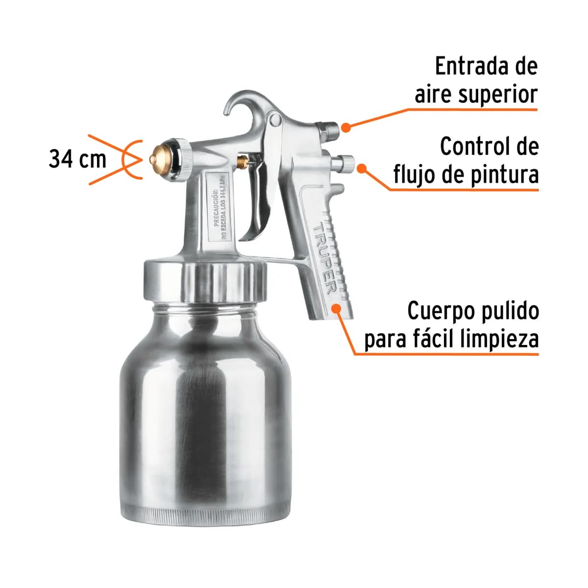 Pistola para Pintar de Baja Presión PIPI-210 Truper - 14036