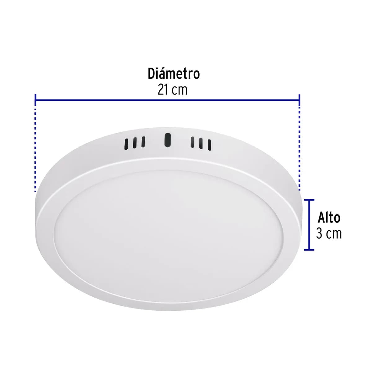 Luminario LED Redondo Blanco 3000 K 18 W Volteck - 48258