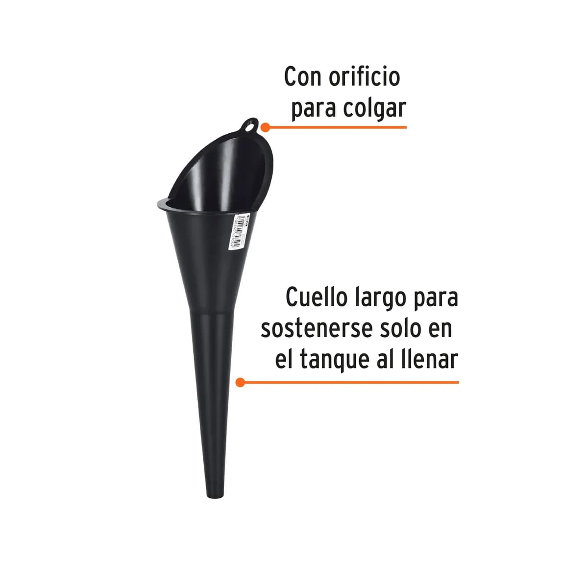 Embudo de Plástico 250 ml Cuello Rígido Truper - 11205
