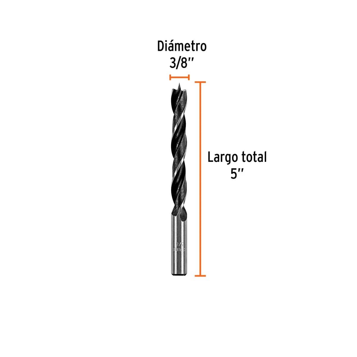 Broca con Punta Centradora para Madera 3/8" Truper - 101694